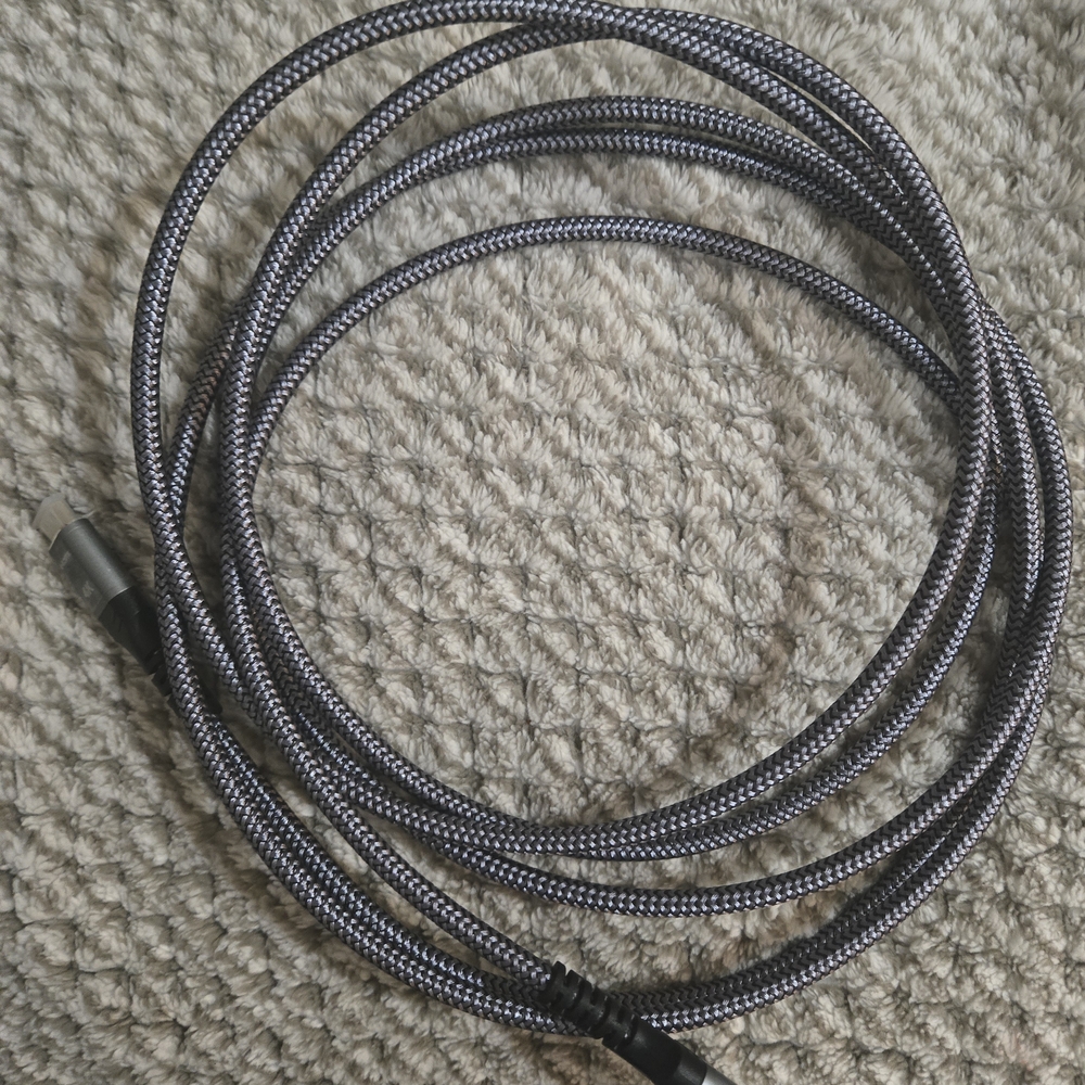 Set Of 2, 4K HDMI To HDMI Mini Braided Gray Cable